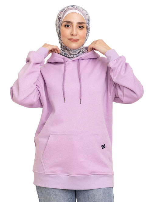 Lilac Over Size Hoodie - Khotwh
